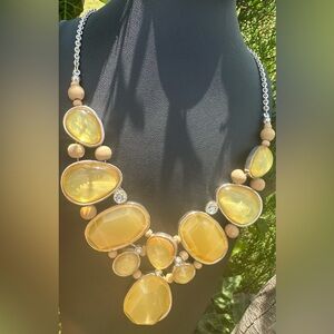 Vintage liz Claiborne Lemon  Moonglow Lucite Bold Modernist Jewelry